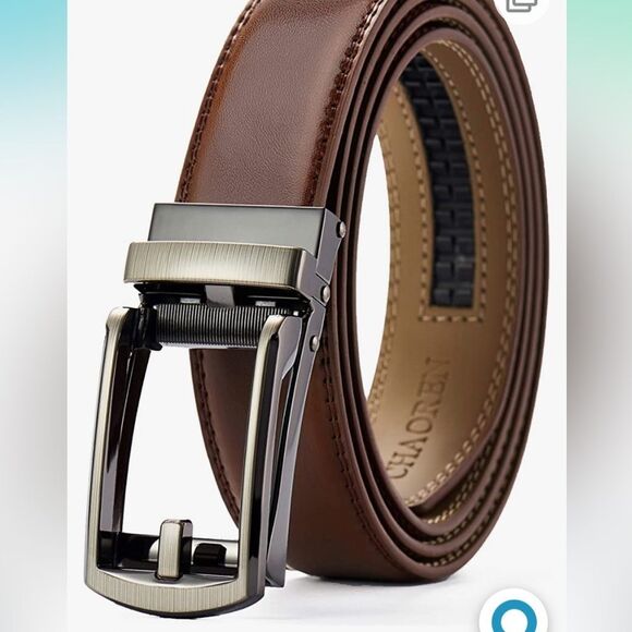 EXACT FIT BELT leather NWT in size M color Brown  MSRP $32.00 - Picture 2 of 7